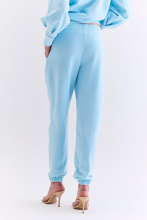CALÇA JOGGER RECORTES AZUL CLARO